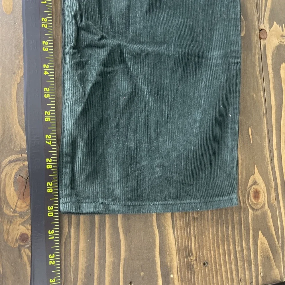 Levis Corduroy 94 Baggy Pants Womens Size 32 Green Straight Leg Pockets